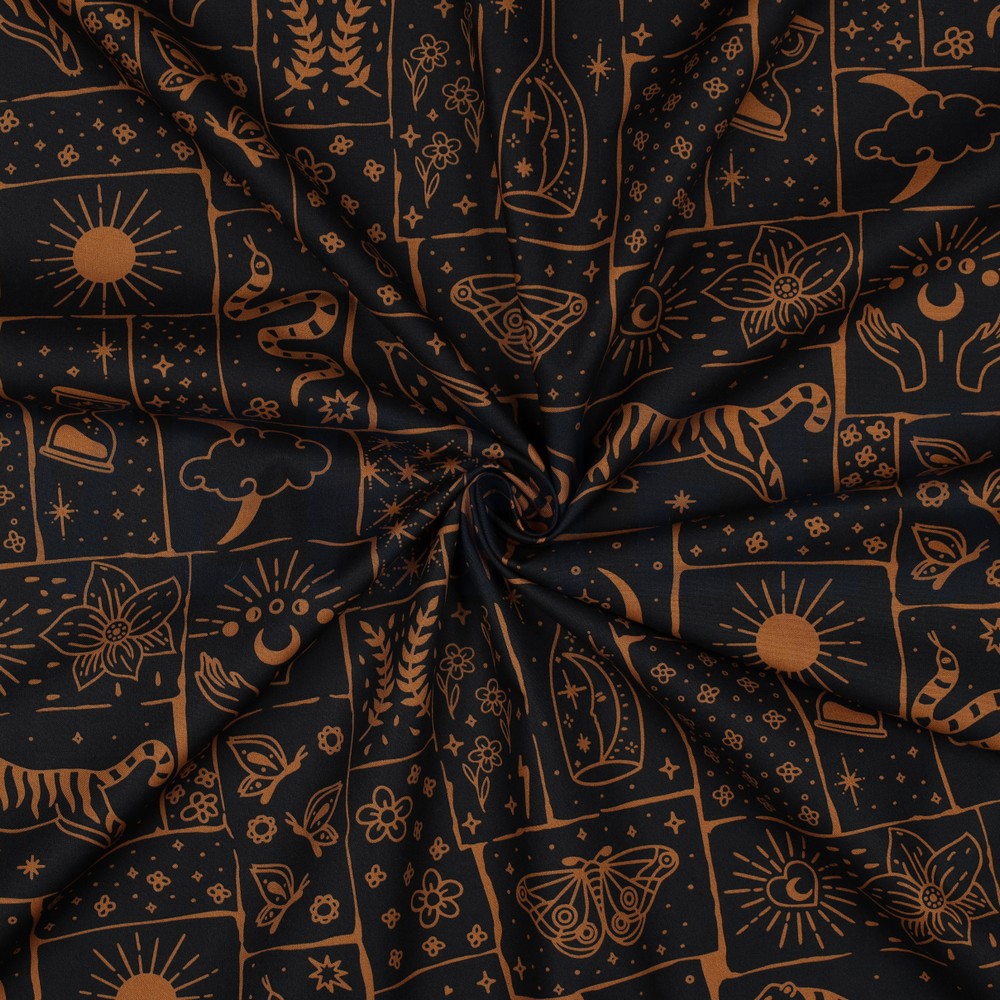 FINE POPLIN BOHO BLACK #7