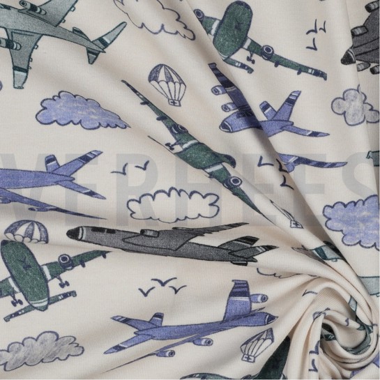 JERSEY DIGITAL FLUGZEUGE ECRU #7