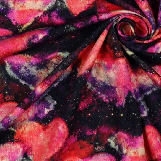 JERSEY DIGITAL NEON HEARTS NAVY/CORAL #7