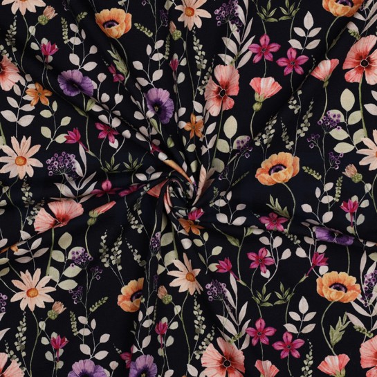 JERSEY DIGITAAL BLOEMEN MARINEBLAUW #7