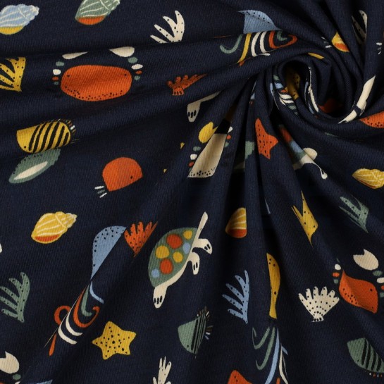 JERSEY OCEAN ANIMALS NAVY #7