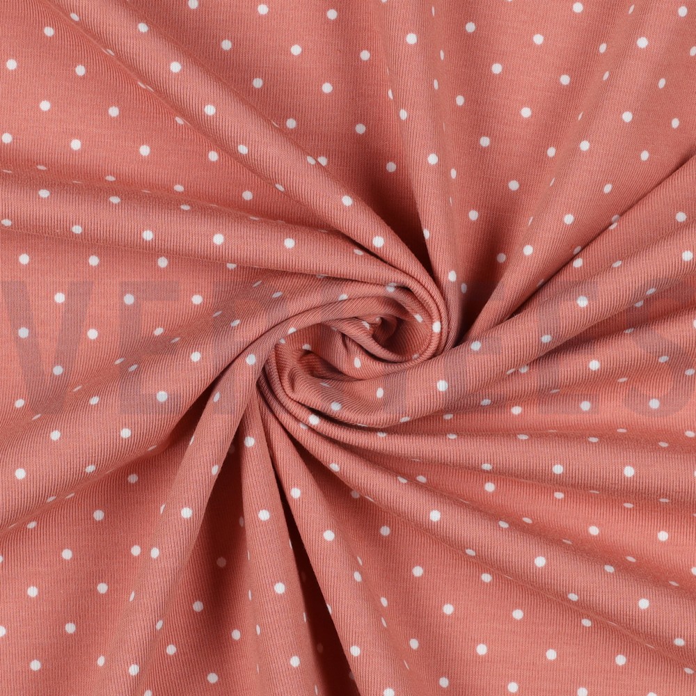 JERSEY DOTS DARK SALMON #7