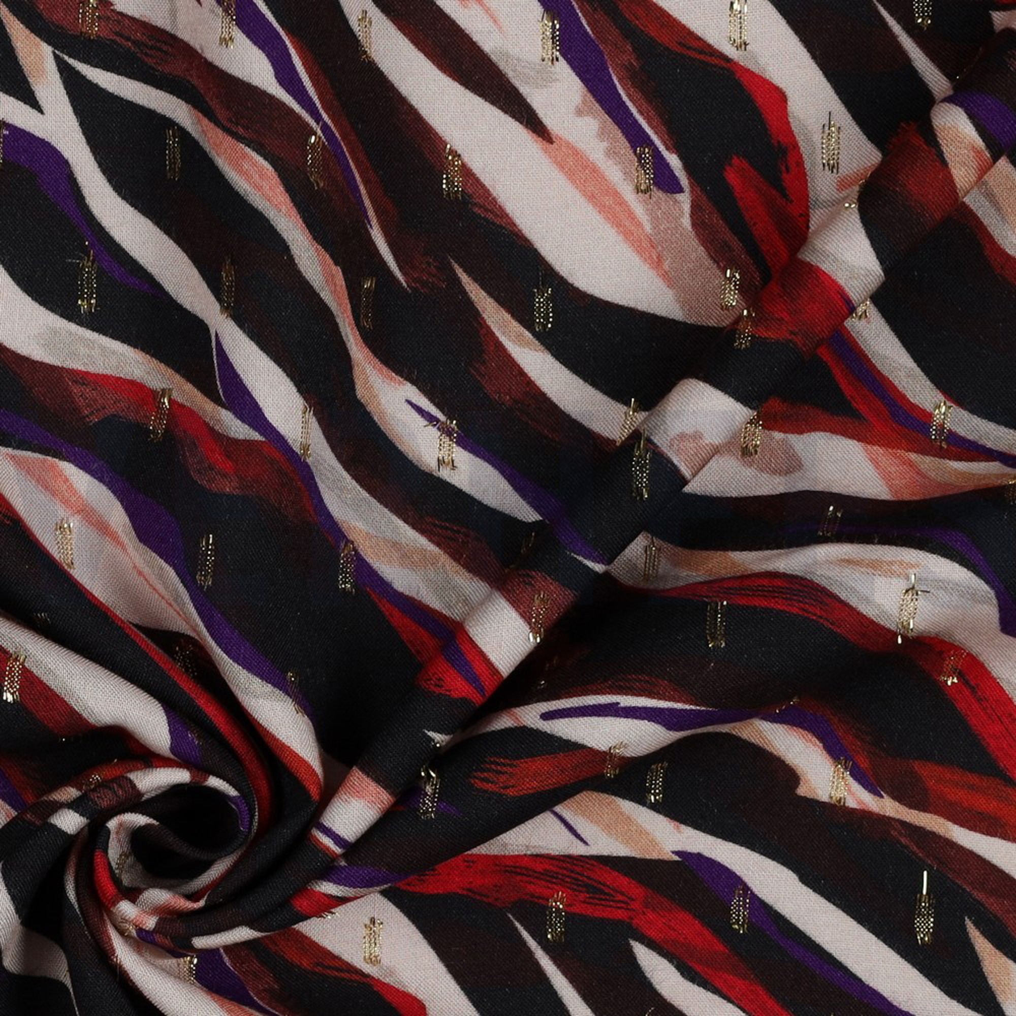 VISCOSE LUREX DIGITAL ANIMAL SKIN BLACK/PURPLE (high resolution) #3