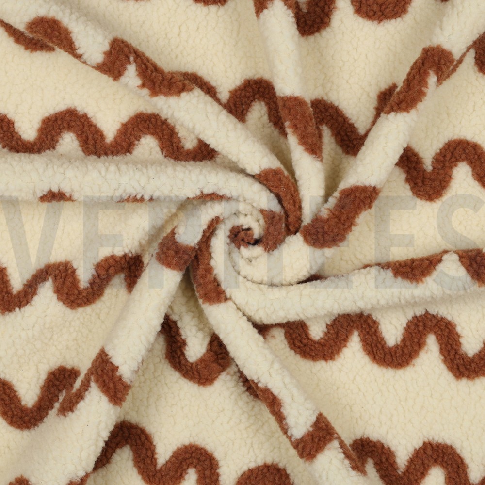 TEDDY JACQUARD WAVES CAMEL #7