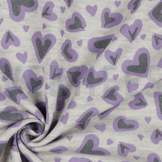 SWEAT MELANGE GLITTER LUIPAARD HARTEN ECRU GEMÊLEERD #7