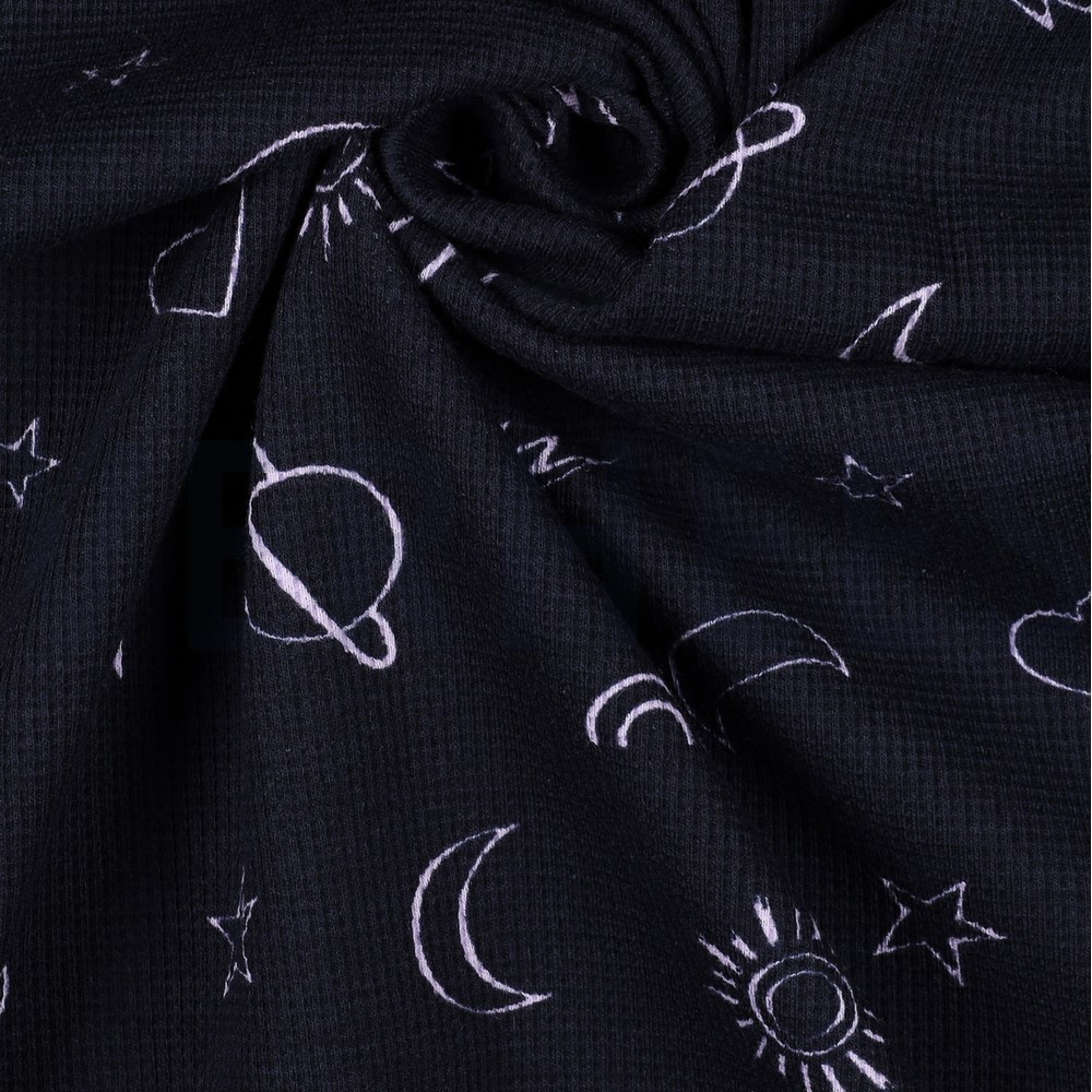 JERSEY GAUFRÉ GIRLY ICONS BLEU MARINE #7