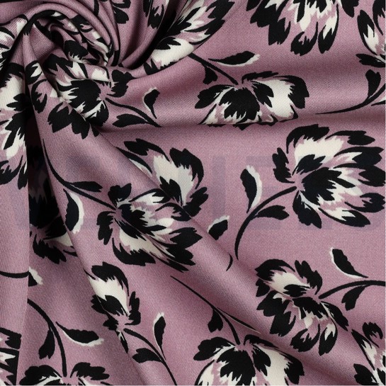 VISCOSE ROSELLA STRETCH BLOEMEN DRUIFPAARS #7