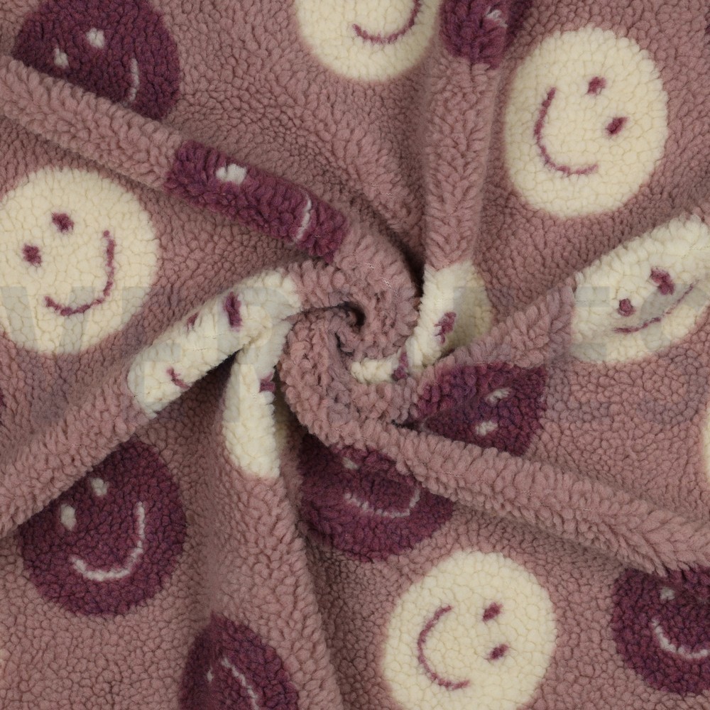 TEDDY JACQUARD HAPPY FACES MAUVE #7