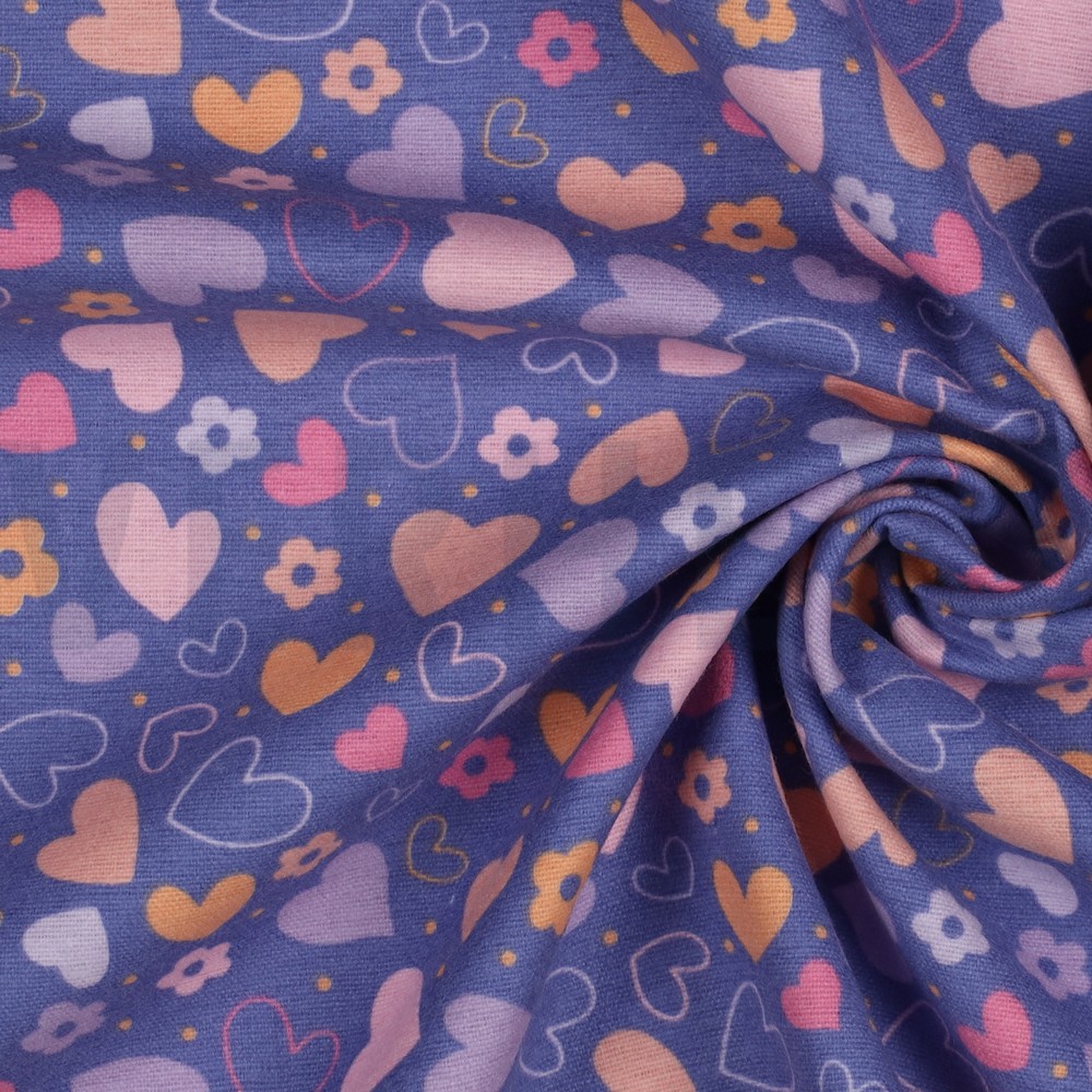 FLANNEL HEARTS LAVENDER #7