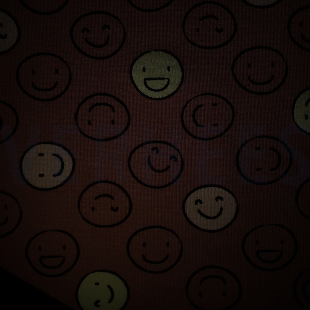 JERSEY GLOW IN THE DARK SMILEYS ROUGE #7