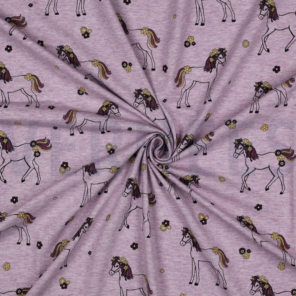 JERSEY MELIERT GLITZER PFERDE LILA/VIOLETT #7
