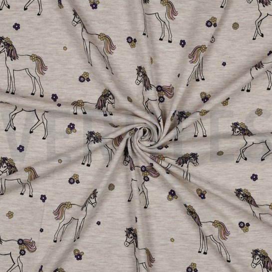 JERSEY MÉLANGE PAILLETTES CHEVAUX SABLE CLAIR #7