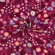 FRENCH TERRY FLOWERS FUCHSIA (thumbnail) #3