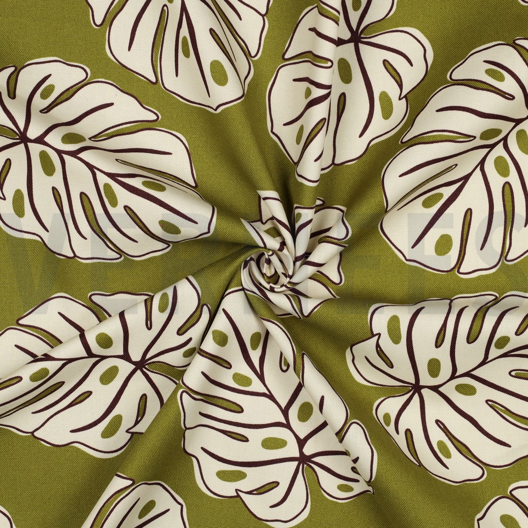 CANVAS MONSTERA LEAVES GREEN #7