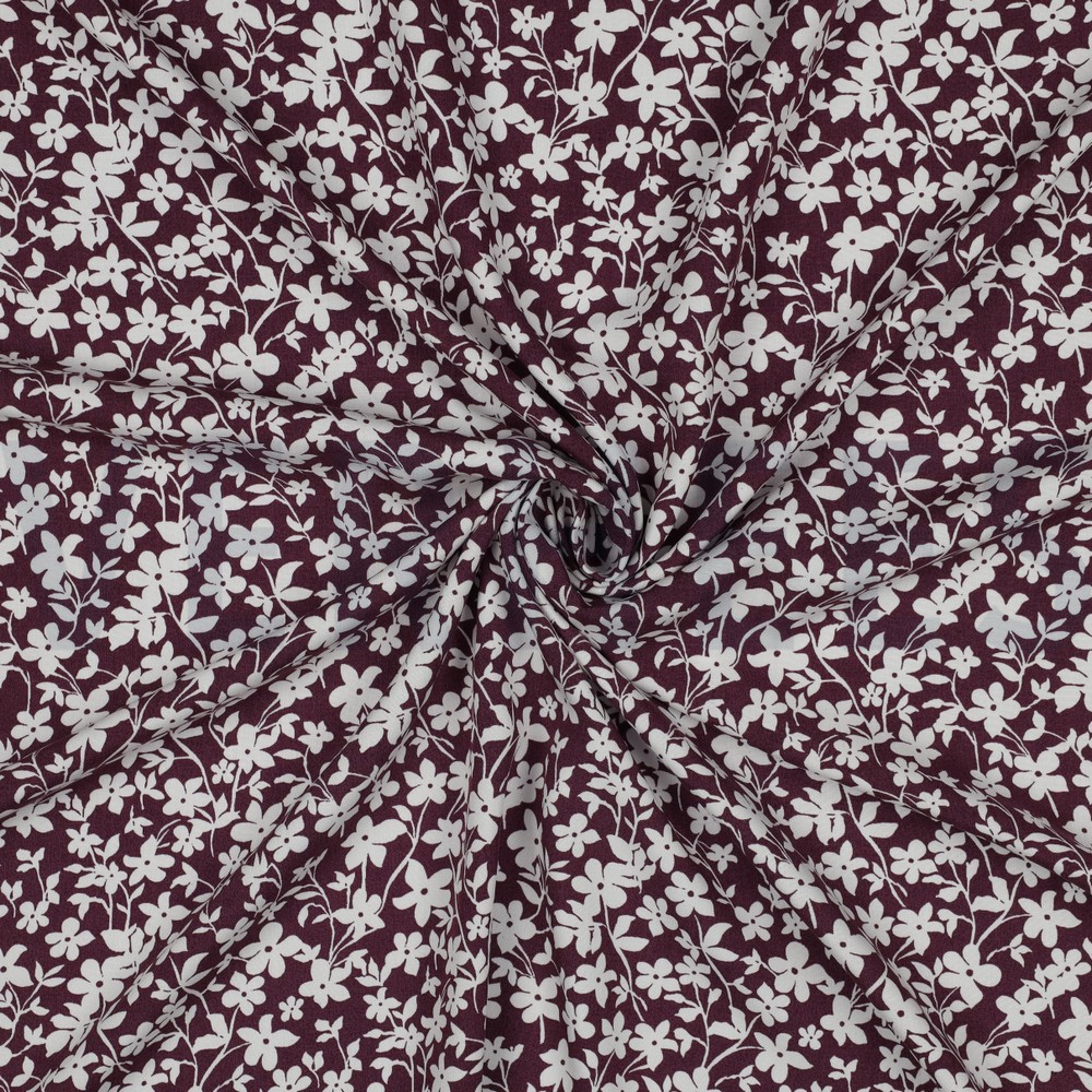VISCOSE RADIANCE BLOEMEN BORDEAUXROOD #7