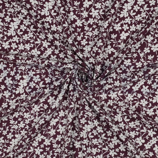 VISCOSE RADIANCE FLOWERS BURGUNDY #7