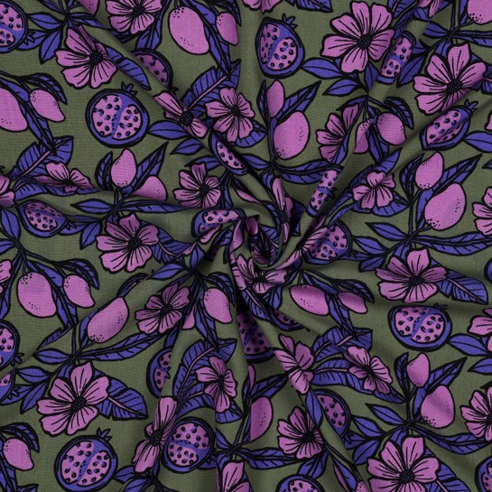 VISKOSE RADIANCE BLUMEN LILA/VIOLETT #7