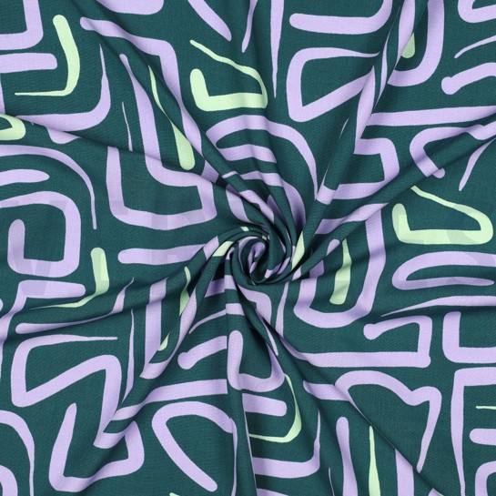 VISCOSE RADIANCE ABSTRAIT VERT FONCÉ #7