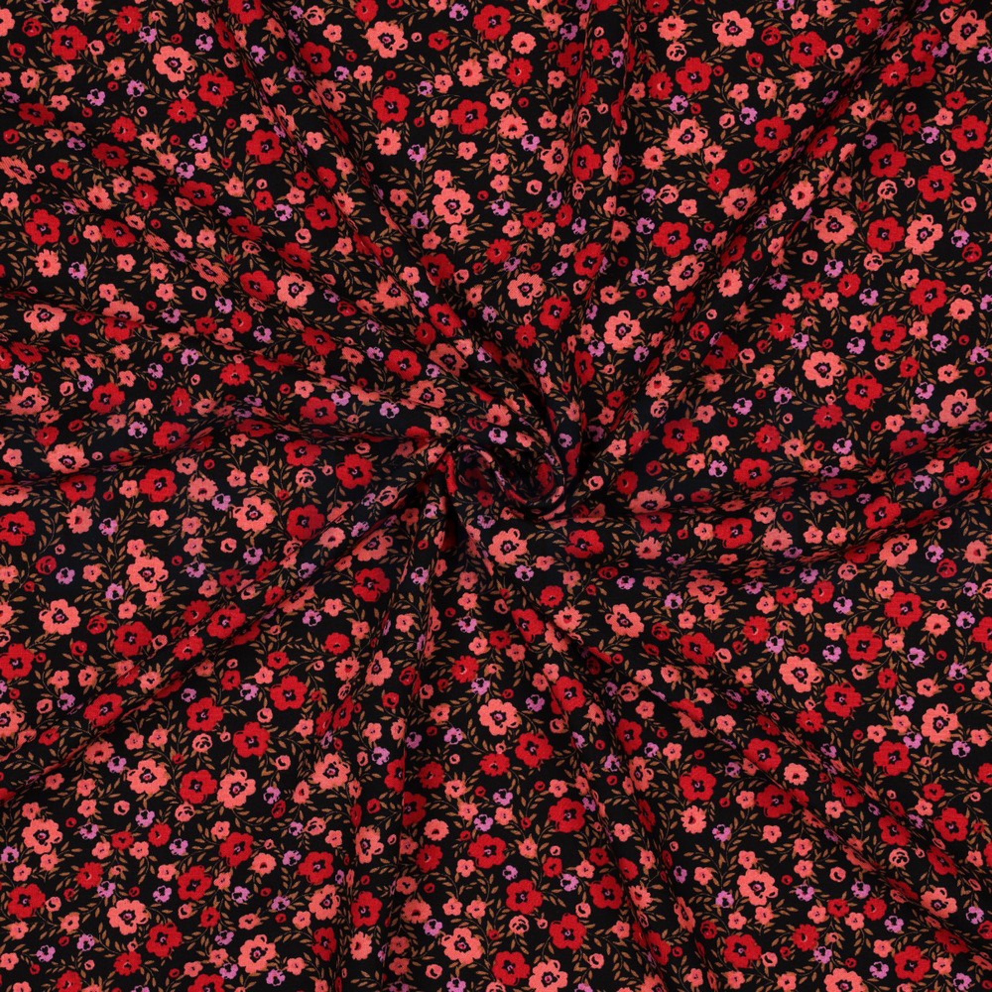 VISKOSE RADIANCE BLUMEN SCHWARZ (high resolution) #3