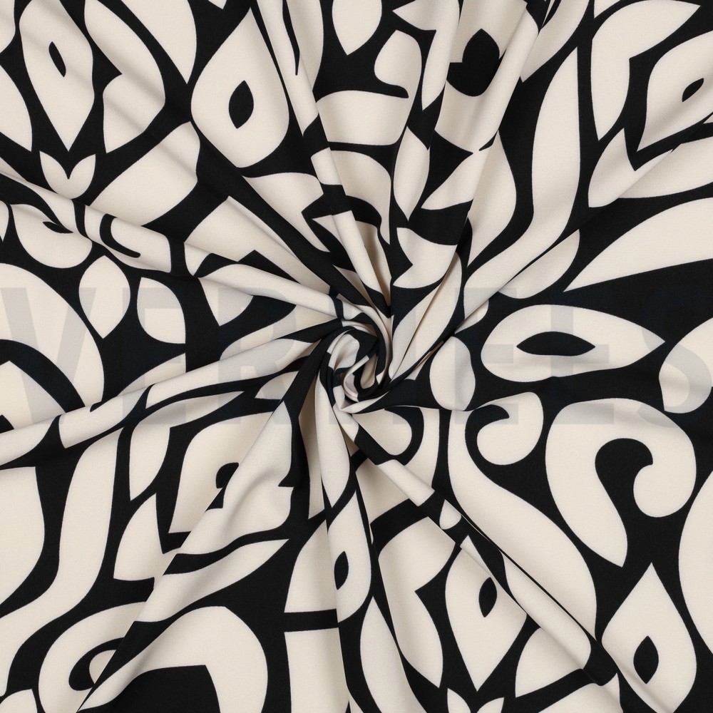 MAGNOLIA STRETCH ABSTRACT BLACK #7