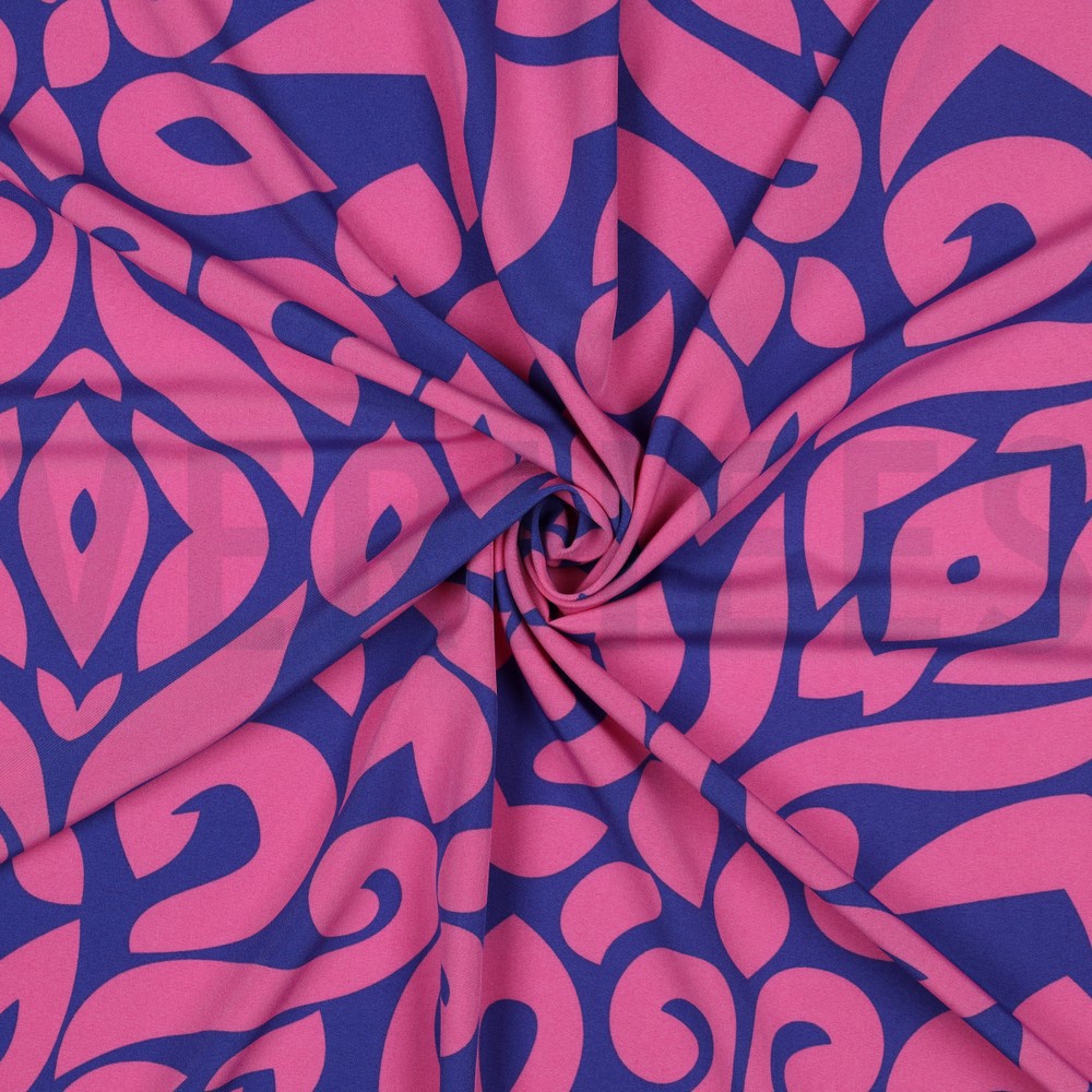 MAGNOLIA STRETCH ABSTRACT COBALT #7