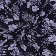 MAGNOLIA STRETCH TROPISCHE BLOEMEN MARINEBLAUW (thumbnail) #3