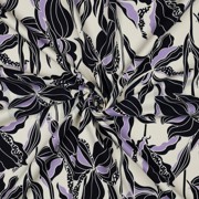 VISCOSE ROSELLA STRETCH BLOEMEN ECRU (thumbnail) #3
