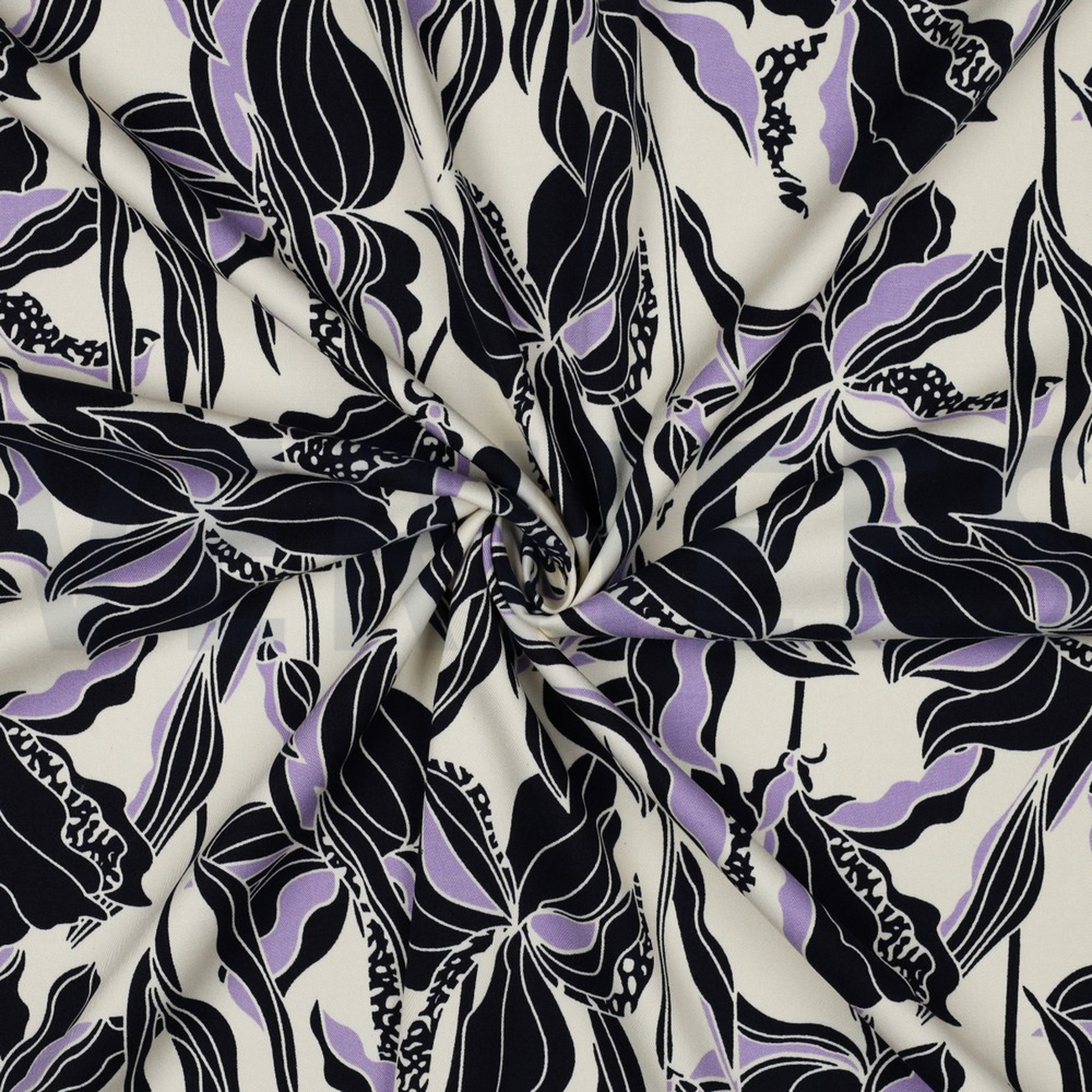VISCOSE ROSELLA STRETCH BLOEMEN ECRU (high resolution) #3