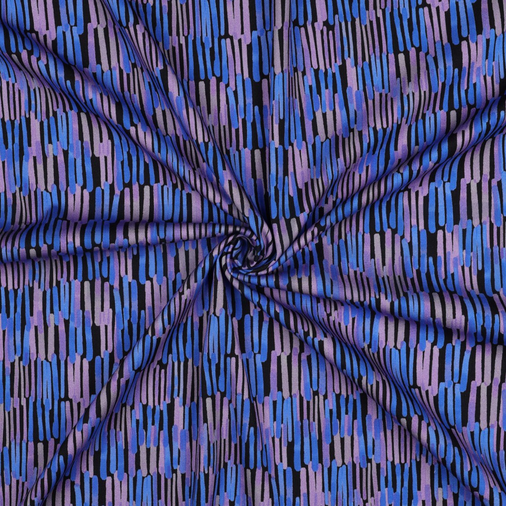 VISKOSE ROSELLA STRETCH DIGITAL STREIFEN SCHWARZ (high resolution) #3