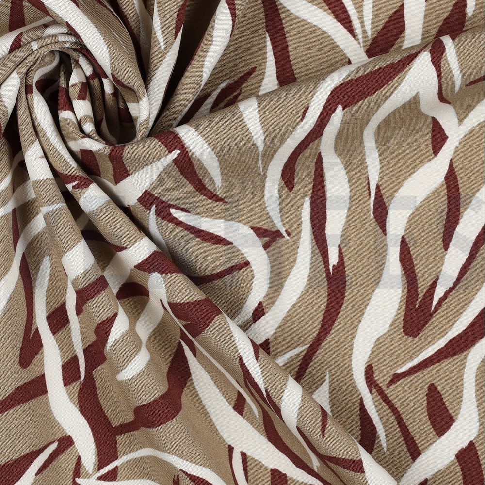 VISCOSE POPELINE STRETCH PEAU D’ANIMAL CANNELLE #7