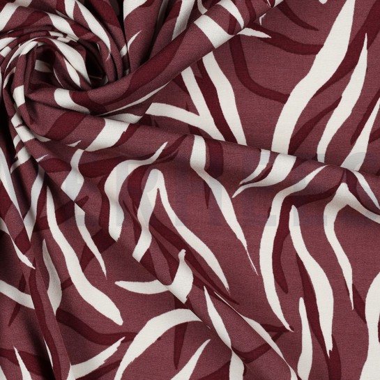 VISKOSE POPELINE STRETCH TIERHAUT ROSENHOLZ #7