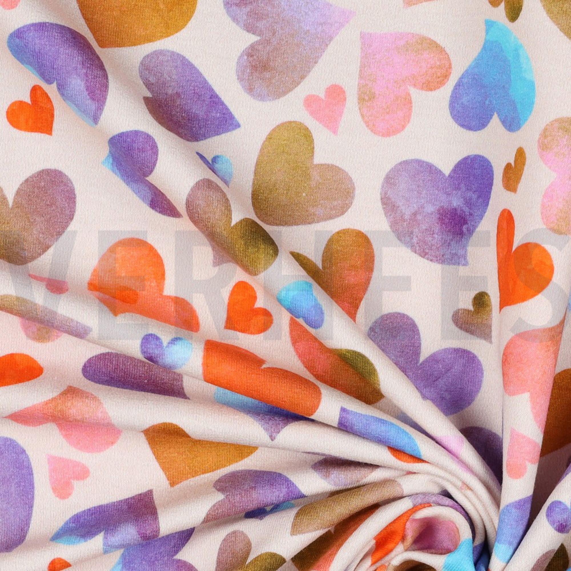 FRENCH TERRY DIGITAL HEARTS ECRU (high resolution) #3