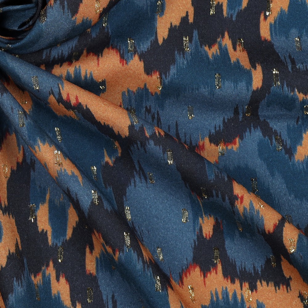VISCOSE LUREX DIERENHUID MARINEBLAUW #7