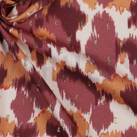 VISCOSE LUREX DIERENHUID BORDEAUXROOD #7