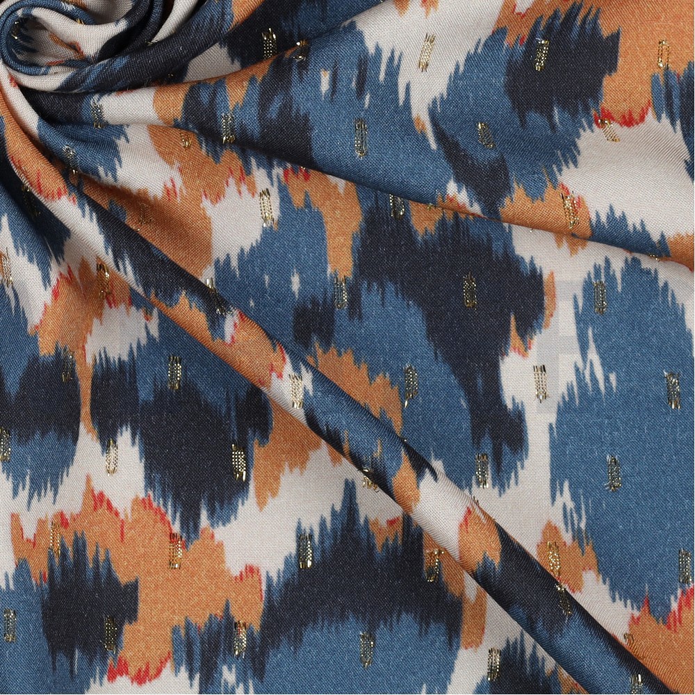 VISCOSE LUREX PEAU D’ANIMAL BLEU MARINE #7