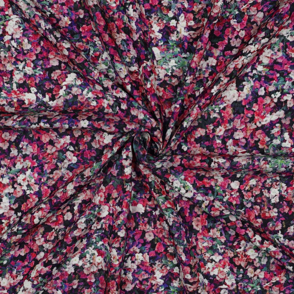 VISCOSE LUREX DIGITAL FLOWERS FUCHSIA #7