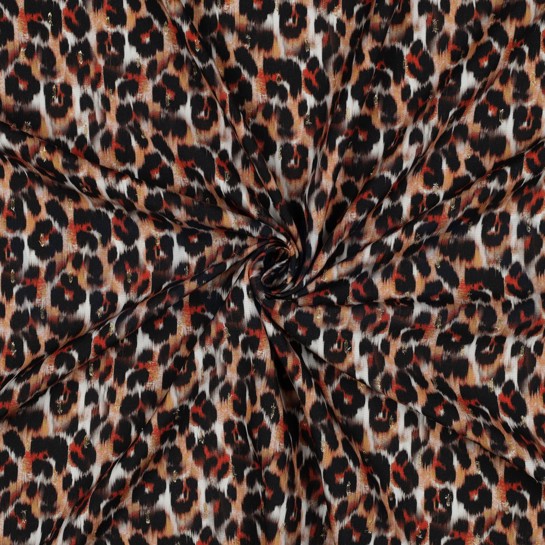 VISCOSE LUREX DIGITAL ANIMAL SKIN BROWN #7