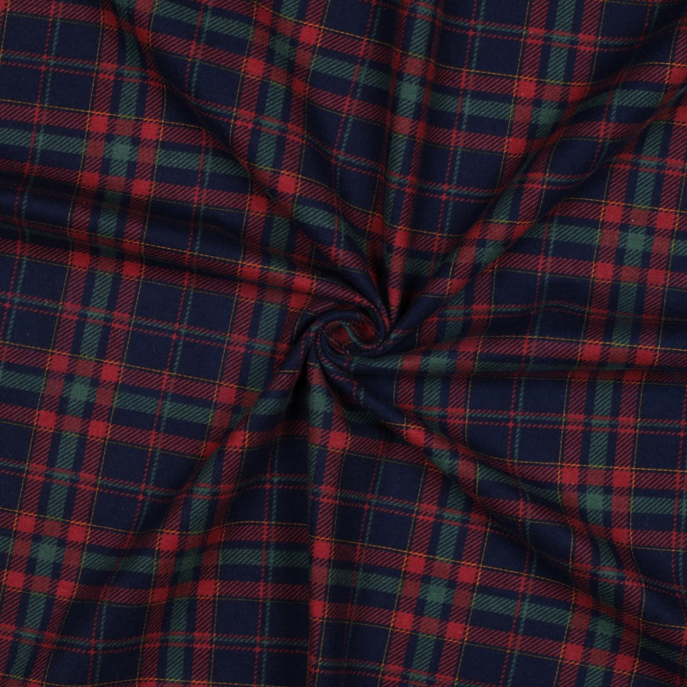 FLANNEL CHECKS NAVY #7