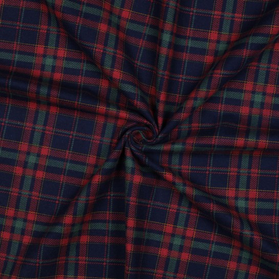 FLANNEL CHECKS NAVY #7