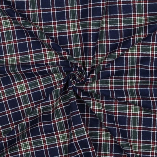 FLANNEL CHECKS NAVY #7