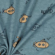 JERSEY MELANGE U-BOOT RAUCHBLAU (thumbnail) #3