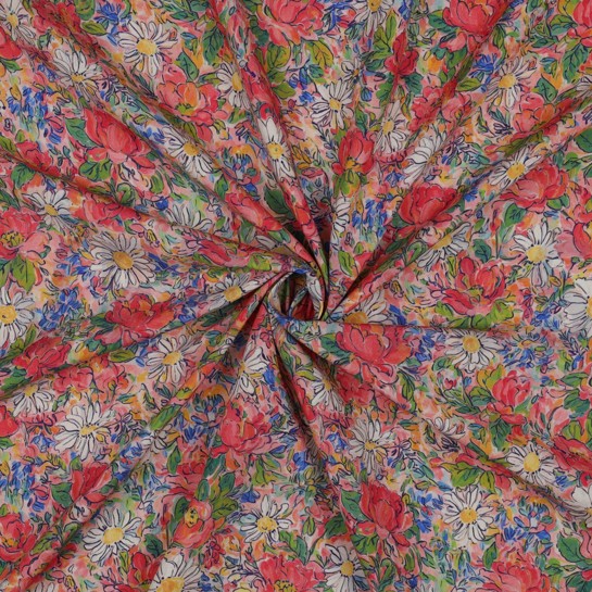 LENZING™ ECOVERO™ DIGITAL FLOWERS PINK #7