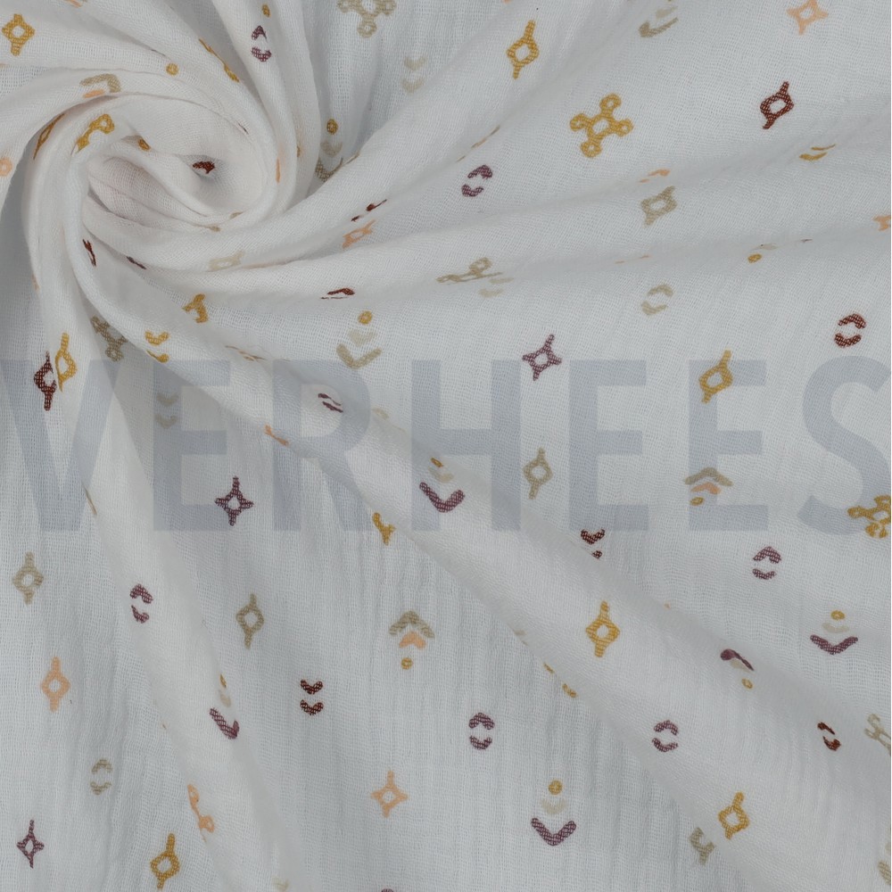 DOUBLE GAUZE SYMBOOL WIT #7