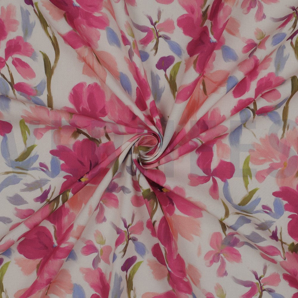 LENZING™ ECOVERO™ DIGITAL FLOWERS ECRU #7