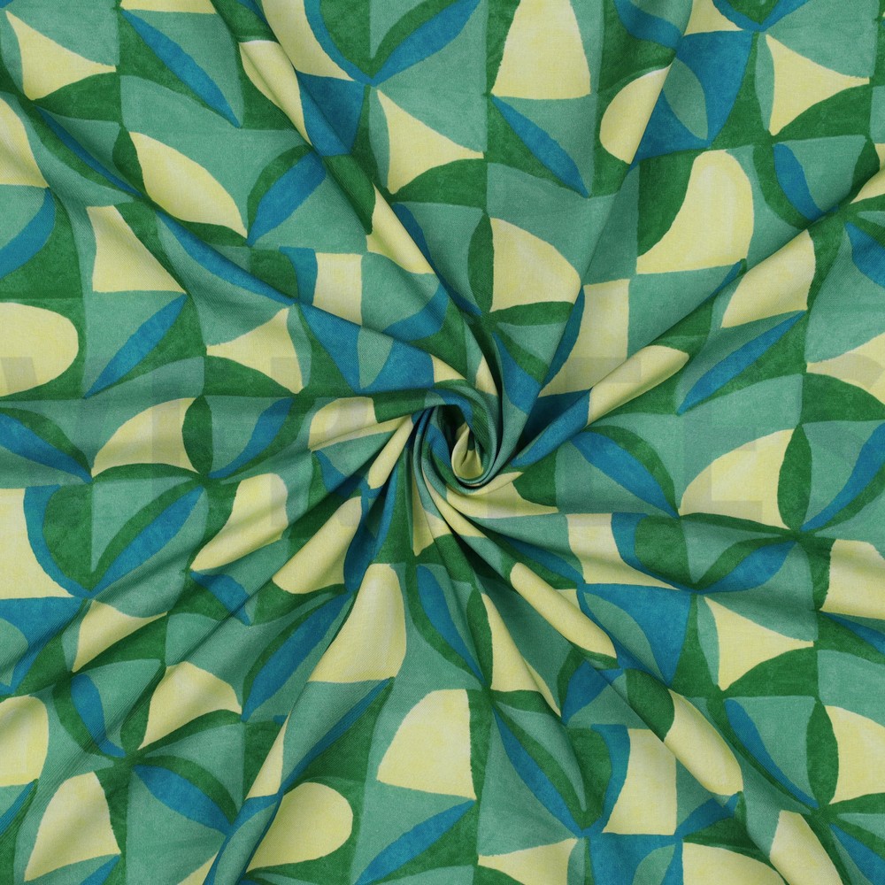 LENZING™ ECOVERO™ DIGITAL ABSTRACT GREEN #7
