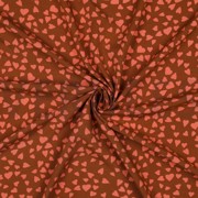 LENZING™ ECOVERO™ HEARTS BROWN (thumbnail) #3