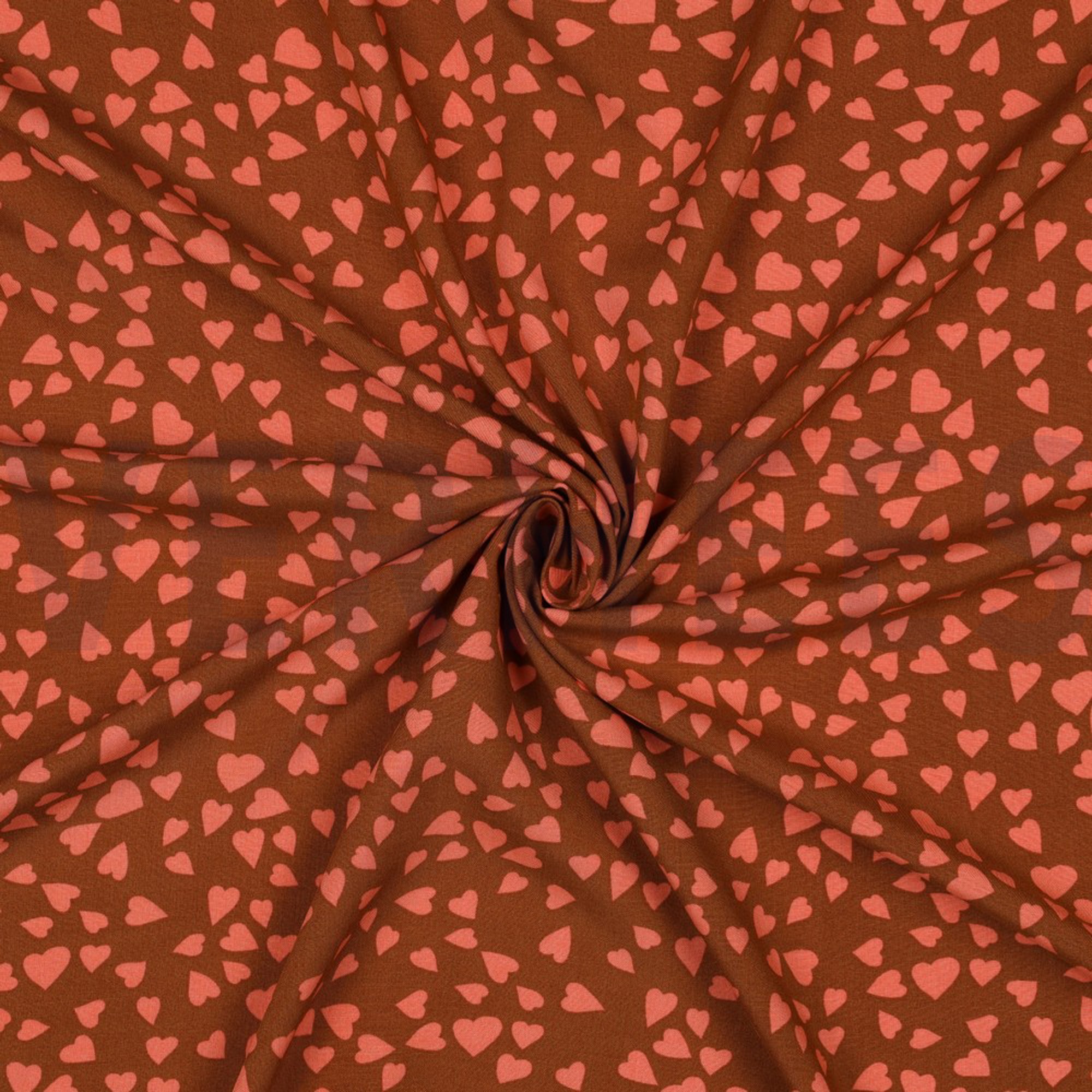 LENZING™ ECOVERO™ HEARTS BROWN (high resolution) #3