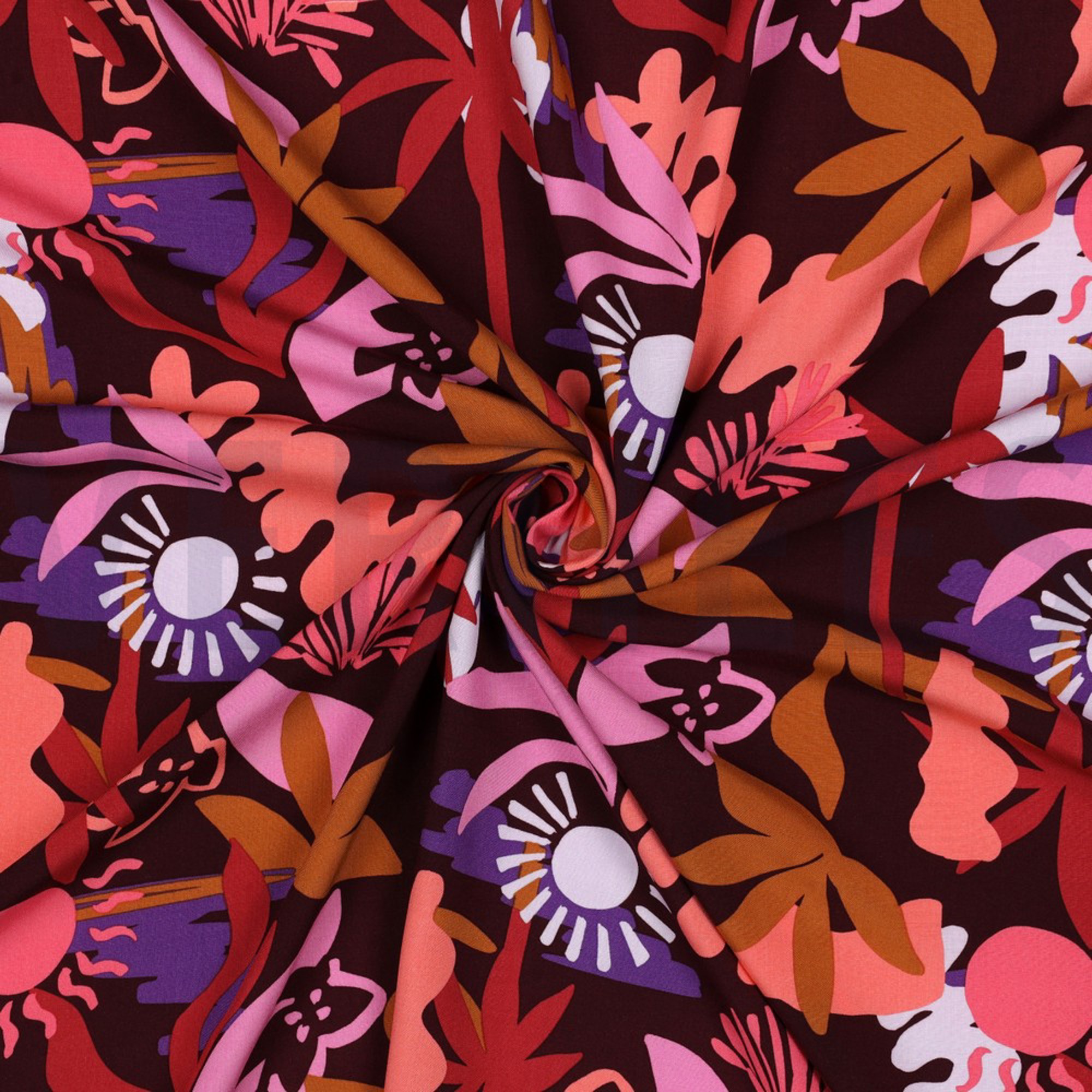 LENZING™ ECOVERO™ FLOWERS BORDEAUX (high resolution) #3