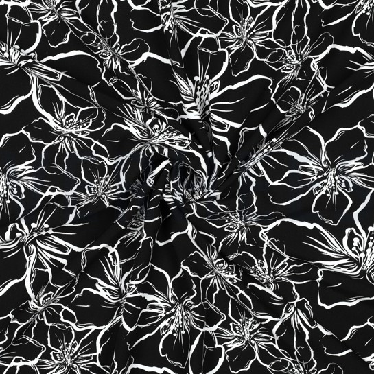 LENZING™ ECOVERO™ FLOWERS BLACK #7