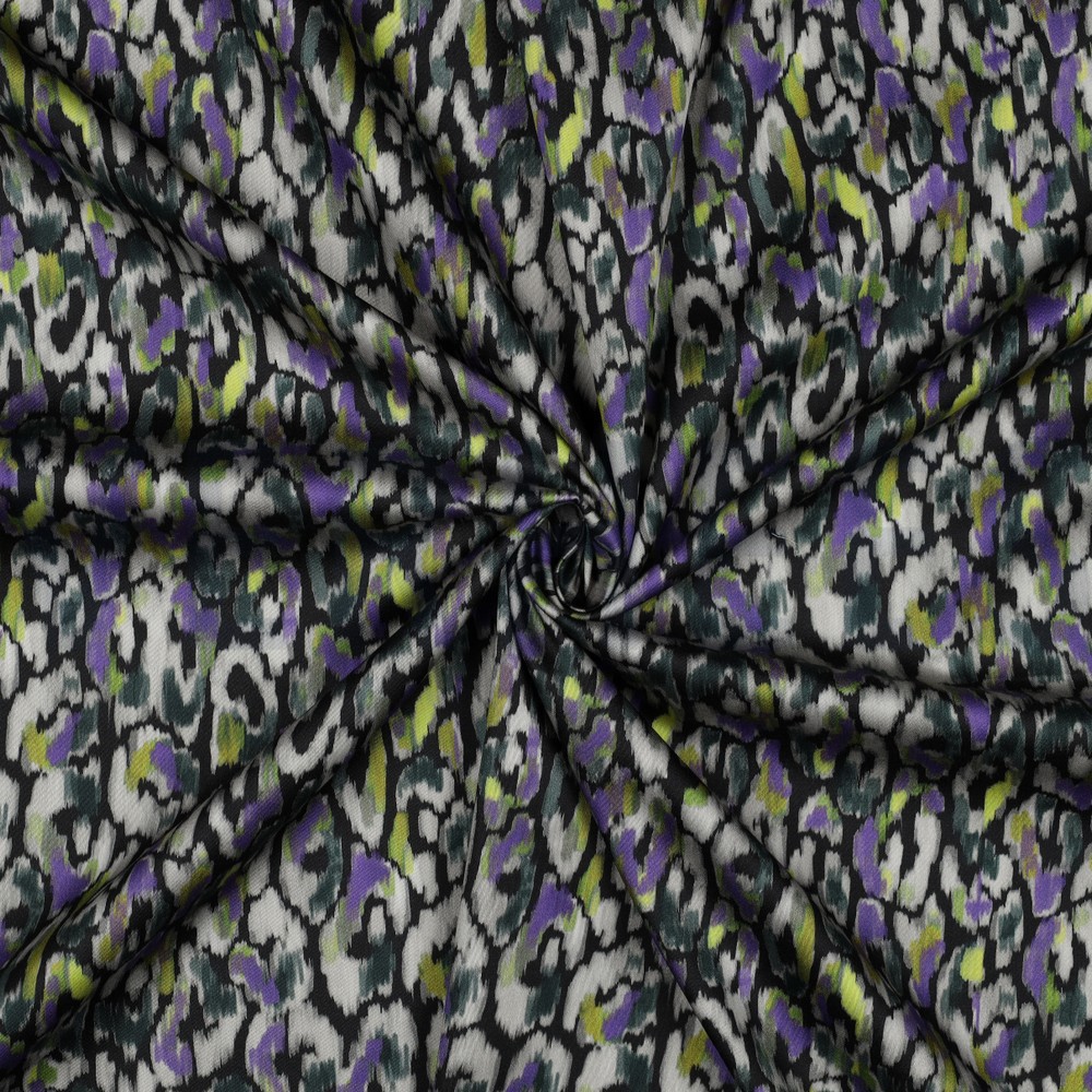 BAUMWOLLE SATIN DIGITAL TIERHAUT SCHWARZ #7